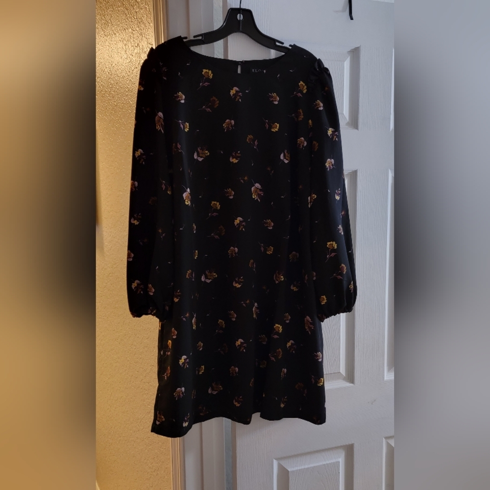 Floral Black Dress